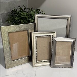 Silver tone photo frames decorative (4) variety 8x10 pewter